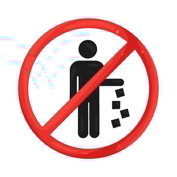 Illustration of No Littering vector