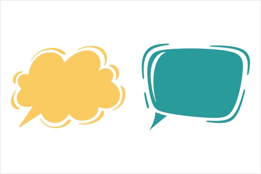 Illustrative Comment Bubbles and Talk speech bubble set, talk bubble, message comment bubble art illustration vector