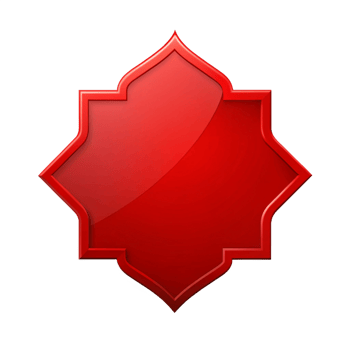 Red islamic empty shape text box transparent background png