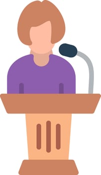 Lectern Flat Illustration Icon Design vector