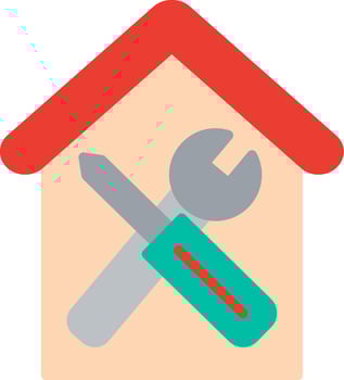 Home Repair Flat Illustration Design vector