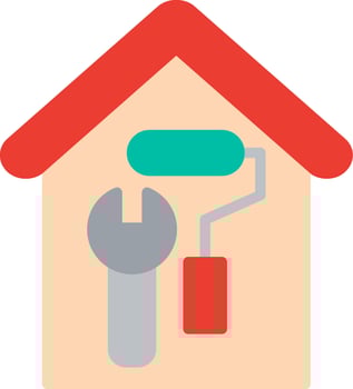 Home Renovation Flat Illustration Design vector
