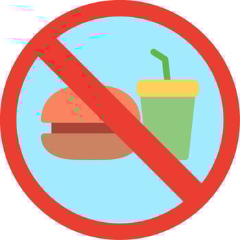 No Food Flat Illustration Icon Design vector