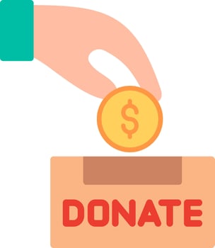Donation Flat Illustration Design vector
