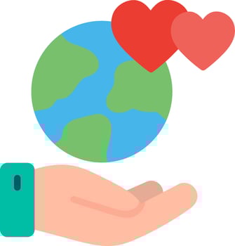 Earth Flat Illustration Design vector
