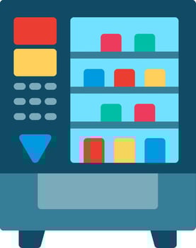 Vending Machine Flat Illustration Icon Design vector