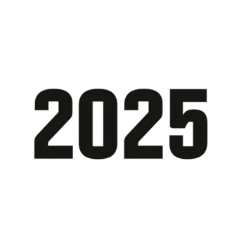 The number 2025 is shown on a transparent background png