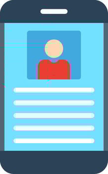 Profile Flat Illustration Icon Design vector