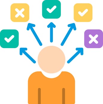 Choices Flat Illustration Icon Design vector