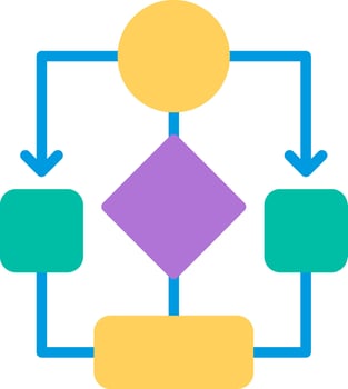 Data Flow Flat Illustration Icon Design vector