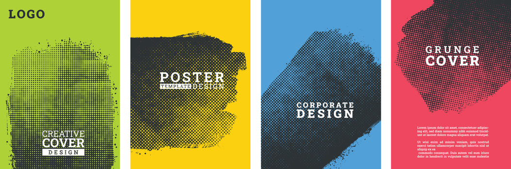 Abstract colorful Grunge halftone Brochure, Modern flyer Covers, abstract Brochure template, illustration design , Magazines, grunge splash circle background, black halftone design, book, modern vector