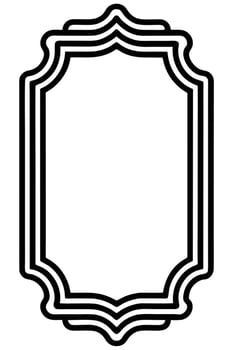 a black and white outline of a frame vector