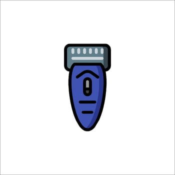 A blue electric razor on a white background vector