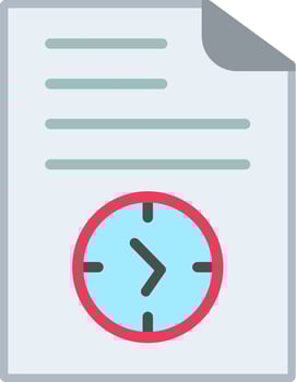 Waiting Flat Illustration Icon Design vector