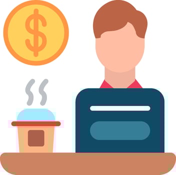 Freelance Flat Illustration Icon Design vector
