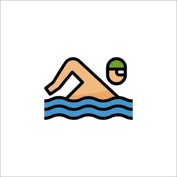 Swimming icon illustration vector