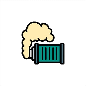 A cartoon illustration of a steam pipe vector