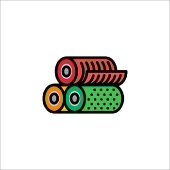 A stack of rolls of toilet paper vector