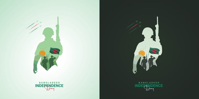 festive illustration of independence day in Bangladesh celebration on 26 March. design elements of the national day. vector