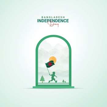 independence Day Background Design Illustration, Bangladesh independence Day Celebration Background Pro vector