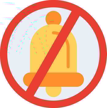 No Alarm Flat Illustration Icon Design vector