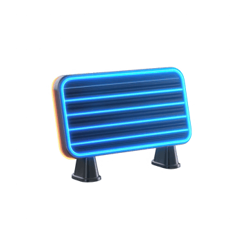 A modern, neon-lit electric heater for stylish and efficient heating. png