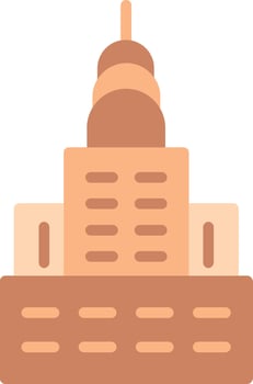 Chrysler Building Flat Illustration Icon Design vector