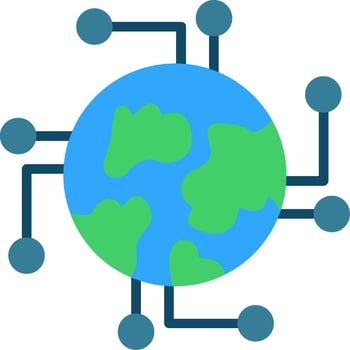 Global Connection Flat Illustration Icon Design vector
