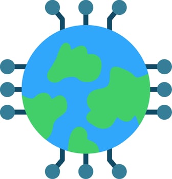 The earth is surrounded by people and connected to each other vector