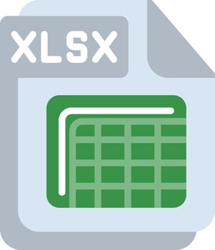 XLSX Flat Illustration Design vector