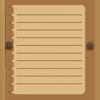 Old notebook sheet. vector