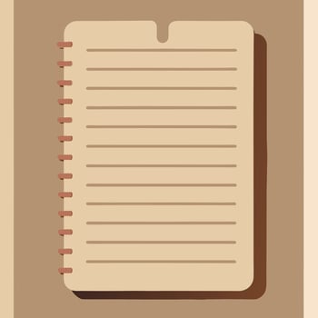 Old notebook sheet illustration vector
