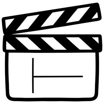 Movie slate doodle png
