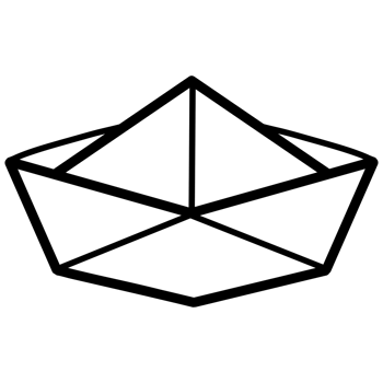 Cute Paper boat doodle png