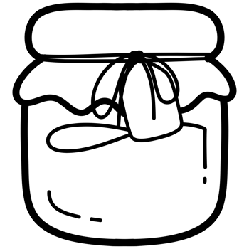 Honey bottle doodle png