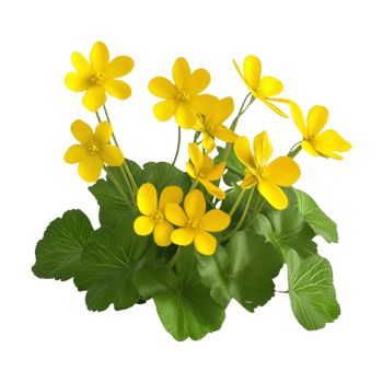 yellow flowers on a transparent background png