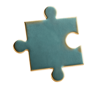 Colorful Puzzle Piece on Transparent Background png