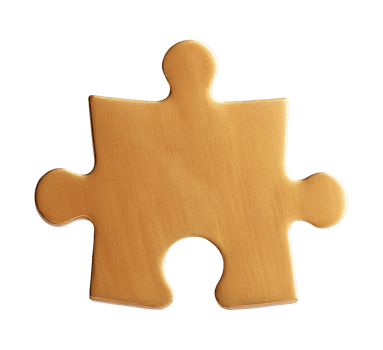 Brown Puzzle Piece on Transparent Background png
