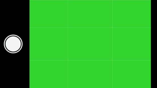 Smartphone camera interface with chroma key greenscreen, photo and recording features, and motion tracking. vector