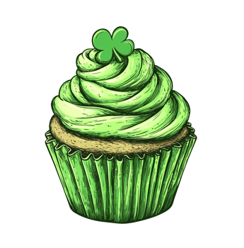 Shamrock Green Cupcake Wrapper png