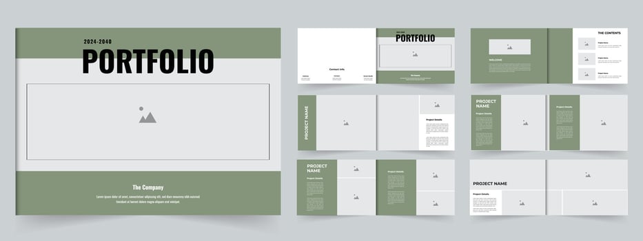 Real estate portfolio architecture portfolio or porject portfolio vector