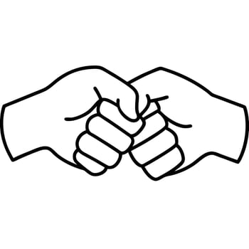 Illustration of Hands Holding Gentle Gesture vector