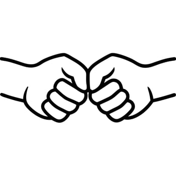 Detailed Art Two Hands Holding Illustration vector