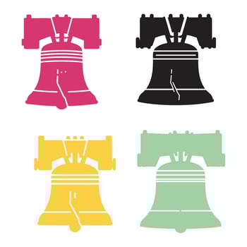 Unique Liberty Bell set Vectors Art Collection