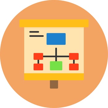 Flowchart Flat Circle Style Icon vector