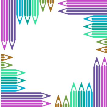 Colorful pencils frame for educational purposes png