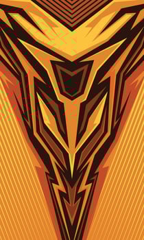 Abstract futuristic geometric stripes racing background for sublimation sports jersey vector