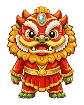 Vibrant Chinese New Year Lion Dance Celebration png