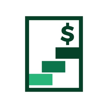 financial growth elevate icon logo design template vector