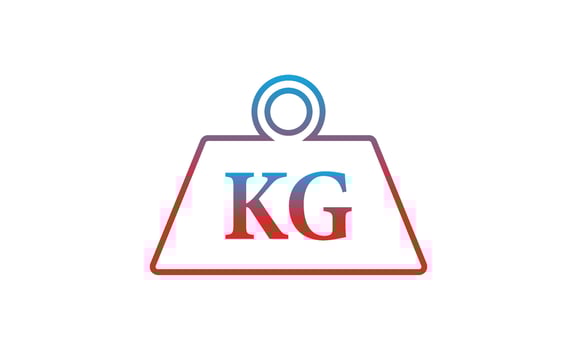Kilogram Weight Icon. Kilo outline icon symbol. KG weight sign icon. vector